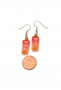 Tiny Rectangle Glass Earrings